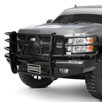 Ranch Hand® - Legend Series Full Width Black Powder Coated Front HD Bumper with Full Grille Guard
