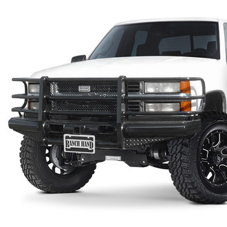 Ranch Hand® - Legend Series Full Width Black Powder Coated Front HD Bumper with Full Grille Guard