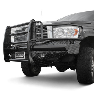 Ranch Hand® - Legend Series Full Width Black Powder Coated Front HD Bumper with Full Grille Guard