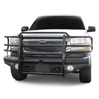 Ranch Hand® - Legend Series Full Width Black Powder Coated Front HD Bumper with Full Grille Guard