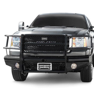 Ranch Hand® - Legend Series Full Width Black Powder Coated Front HD Bumper with Full Grille Guard