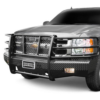 Ranch Hand® - Summit Series Full Width Tough Black Powder Coated Front HD Bumper with Full Grille Guard
