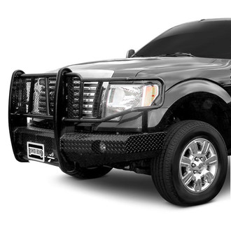 Ranch Hand® - Summit Series Full Width Tough Black Powder Coated Front HD Bumper with Full Grille Guard