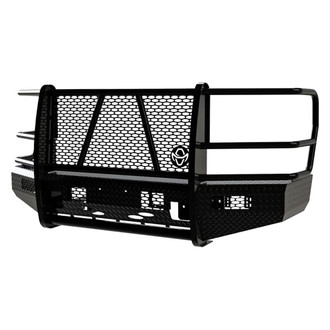 Ranch Hand® - Summit Series Full Width Tough Black Powder Coated Front HD Bumper with Full Grille Guard