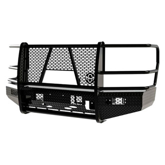 Ranch Hand® - Summit Series Full Width Tough Black Powder Coated Front HD Bumper with Full Grille Guard