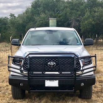 Ranch Hand® FST14HBL1 - Summit Series Full Width Tough Black Powder Coated Front HD Bumper with Full Grille Guard