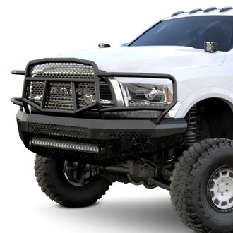 Ranch Hand® - Midnight Series Full Width Black Powder Coated Front HD Bumper with Brush Guard