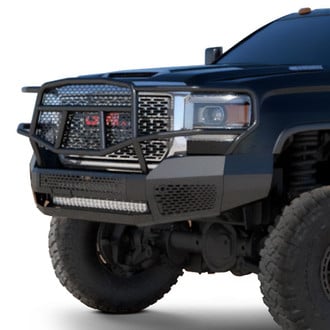 Ranch Hand® - Midnight Series Full Width Black Powder Coated Front HD Bumper with Brush Guard