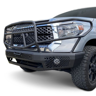 Ranch Hand® - Midnight Series Full Width Black Powder Coated Front HD Bumper with Brush Guard