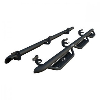 Ranch Hand® - 3" Midnight Wheel-to-Wheel Black Round Nerf Step Bars