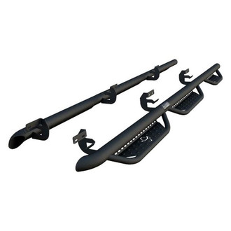 Ranch Hand® - 3" Midnight Wheel-to-Wheel Black Round Nerf Step Bars