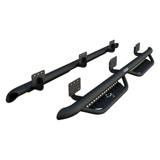 Ranch Hand® - 3" Midnight Wheel-to-Wheel Black Round Nerf Step Bars