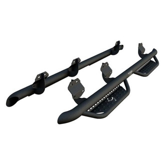 Ranch Hand® - 3" Midnight Cab Length Black Round Nerf Step Bars