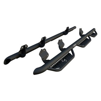 Ranch Hand® - 3" Midnight Wheel-to-Wheel Black Round Nerf Step Bars