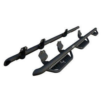 Ranch Hand® - 3" Midnight Wheel-to-Wheel Black Round Nerf Step Bars