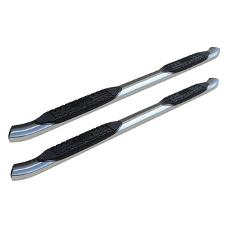 Raptor Series® 1607-0207 - 5" OE Style Cab Length Polished Oval Curved Step Bars