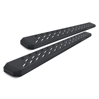 Raptor Series® - 6.5" Sawtooth Slide Track Series Cab Length Black Running Boards