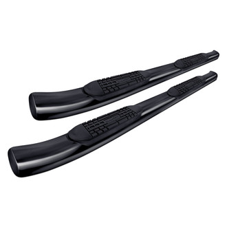 Raptor Series® - 5" OE Style Cab Length Black Oval Curved Step Bars