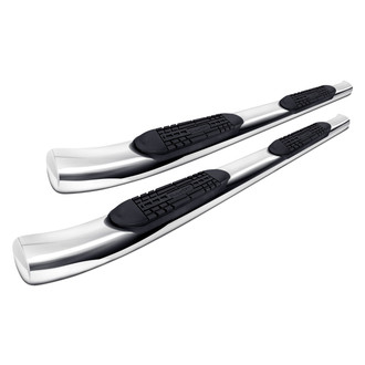 Raptor Series® - 5" OE Style Cab Length Polished Oval Curved Step Bars