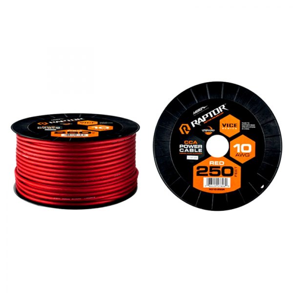Raptor® - Vice Series 10 AWG Single 250' Red Stranded GPT Power Cable