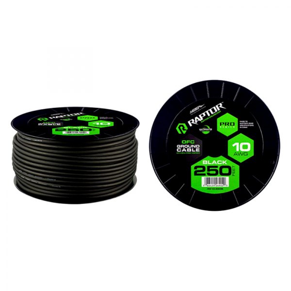 Raptor® - Pro Series 10 AWG Single 250' Black Stranded GPT Power Cable
