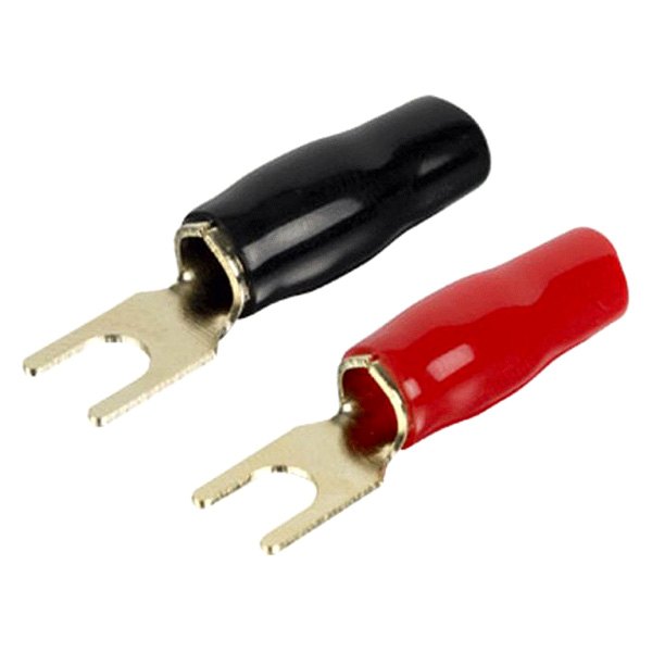 Raptor® - Mid Series #10 8 Gauge Vinyl Insulated Gold Plated Red and Black Barrier Spade Terminals