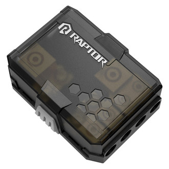 Raptor® - PRO Series mini-ANL Fused Gold Plated 2-Position Power & Ground Distribution Block (1 x 0/1 AWG In, 2 x 4/8 AWG Out)