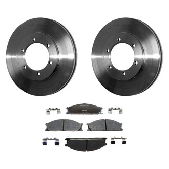 Raybestos® - R-Line™ Plain Front Brake Kit with Semi-Metallic Pads