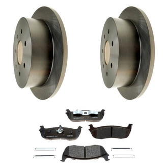 Raybestos® - R-Line™ Plain Rear Brake Kit with Semi-Metallic Pads