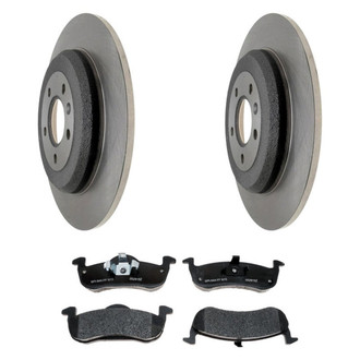 Raybestos® - R-Line™ Plain Rear Brake Kit with Semi-Metallic Pads