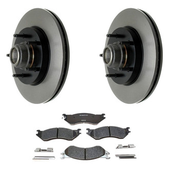 Raybestos® - R-Line™ Plain Brake Kit with Semi-Metallic Pads