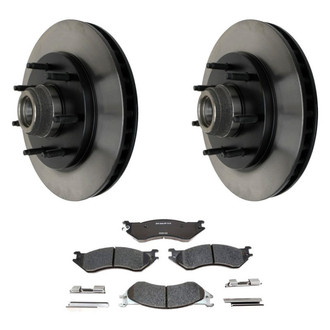 Raybestos® - R-Line™ Plain Front Brake Kit with Semi-Metallic Pads