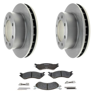 Raybestos® - R-Line™ Plain Front Brake Kit with Semi-Metallic Pads