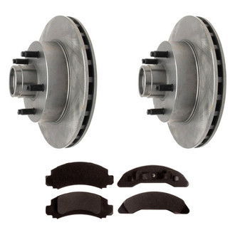 Raybestos® - R-Line™ Plain Front Brake Kit with Semi-Metallic Pads