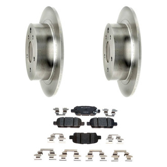 Raybestos® - R-Line™ Plain Rear Brake Kit with Ceramic Pads