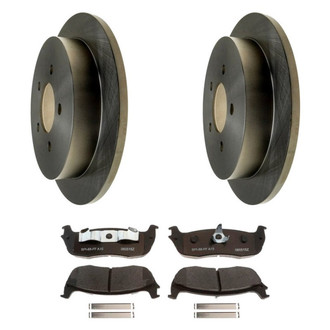 Raybestos® - R-Line™ Plain Rear Brake Kit with Ceramic Pads