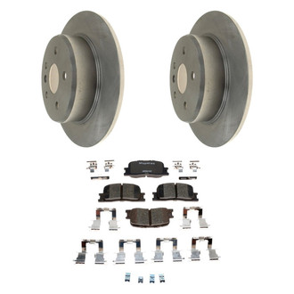 Raybestos® - R-Line™ Plain Rear Brake Kit with Ceramic Pads