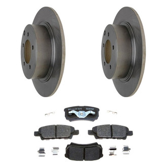 Raybestos® - R-Line™ Plain Rear Brake Kit with Ceramic Pads