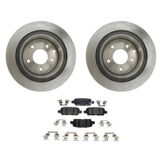 Raybestos® - R-Line™ Plain Rear Brake Kit with Ceramic Pads