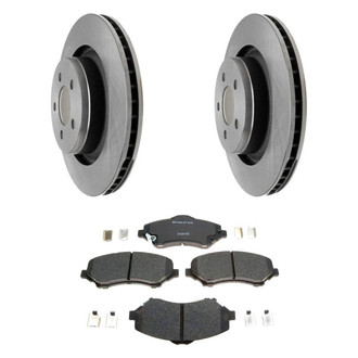 Raybestos® - R-Line™ Plain Front Brake Kit with Semi-Metallic Pads