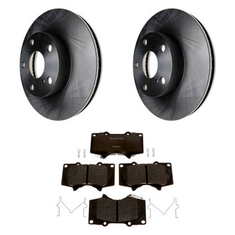 Raybestos® - R-Line™ Plain Front Brake Kit with Semi-Metallic Pads