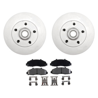 Raybestos® - Element3™ Plain Front Brake Kit with Semi-Metallic Pads