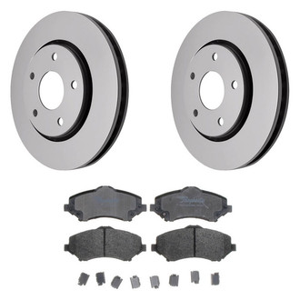 Raybestos® - Element3™ Plain Front Brake Kit with Semi-Metallic Pads