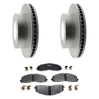 Raybestos® - Element3™ Plain Front Brake Kit with Semi-Metallic Pads
