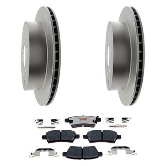 Raybestos® - Element3™ Plain Rear Brake Kit with Hybrid Pads