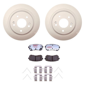 Raybestos® - Element3™ Plain Rear Brake Kit with Hybrid Pads