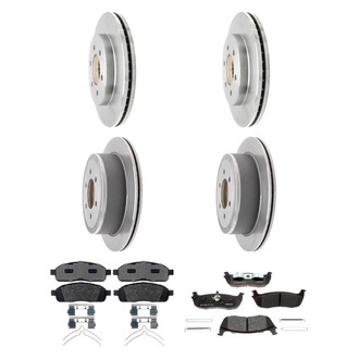 Raybestos® - R-Line™ Plain Front and Rear Brake Kit with Semi-Metallic Pads