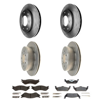 Raybestos® - R-Line™ Plain Front and Rear Brake Kit with Ceramic Pads