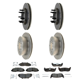 Raybestos® - R-Line™ Plain Front and Rear Brake Kit with Semi-Metallic Pads