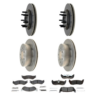 Raybestos® - R-Line™ Plain Front and Rear Brake Kit with Semi-Metallic Pads